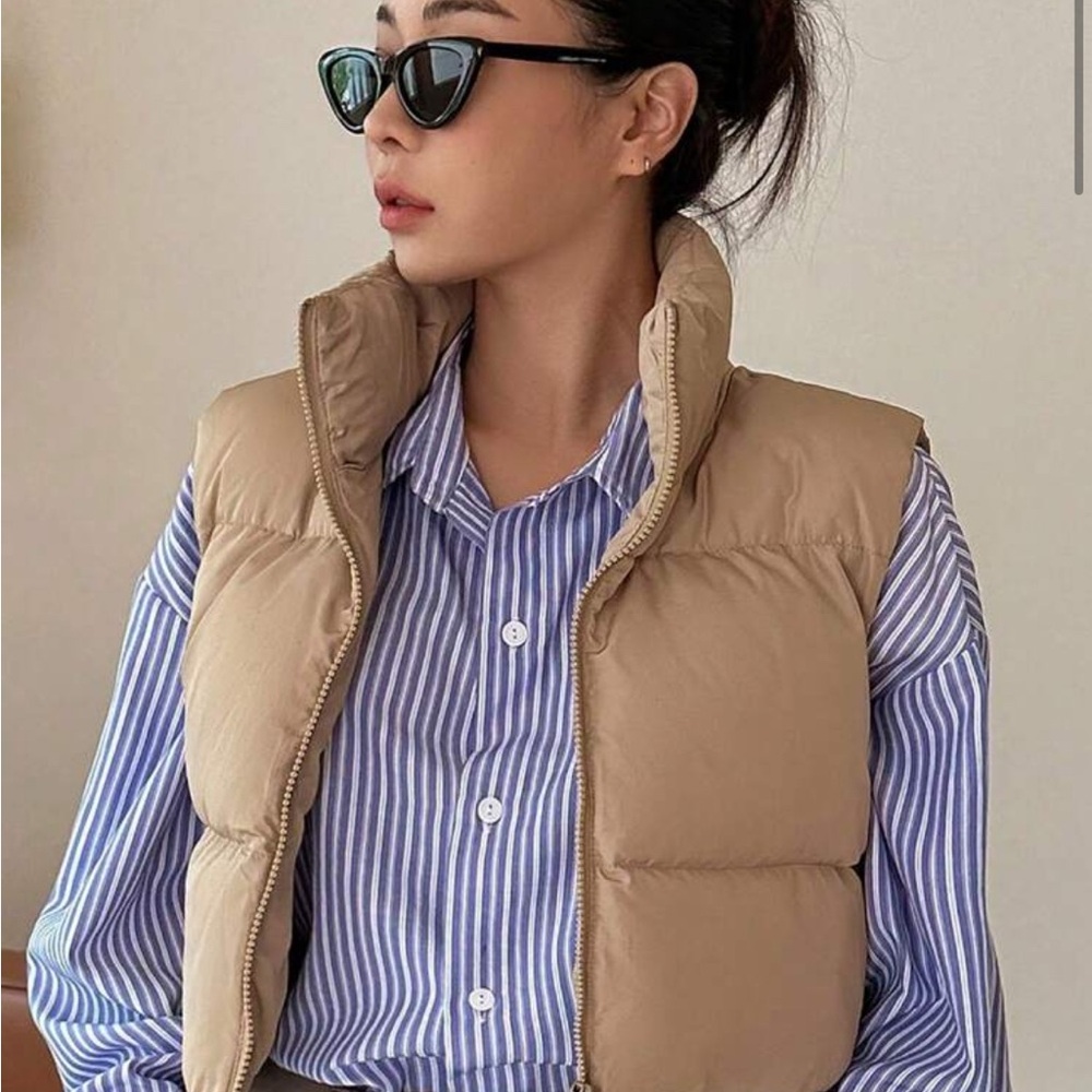 Tan Puffer Vest